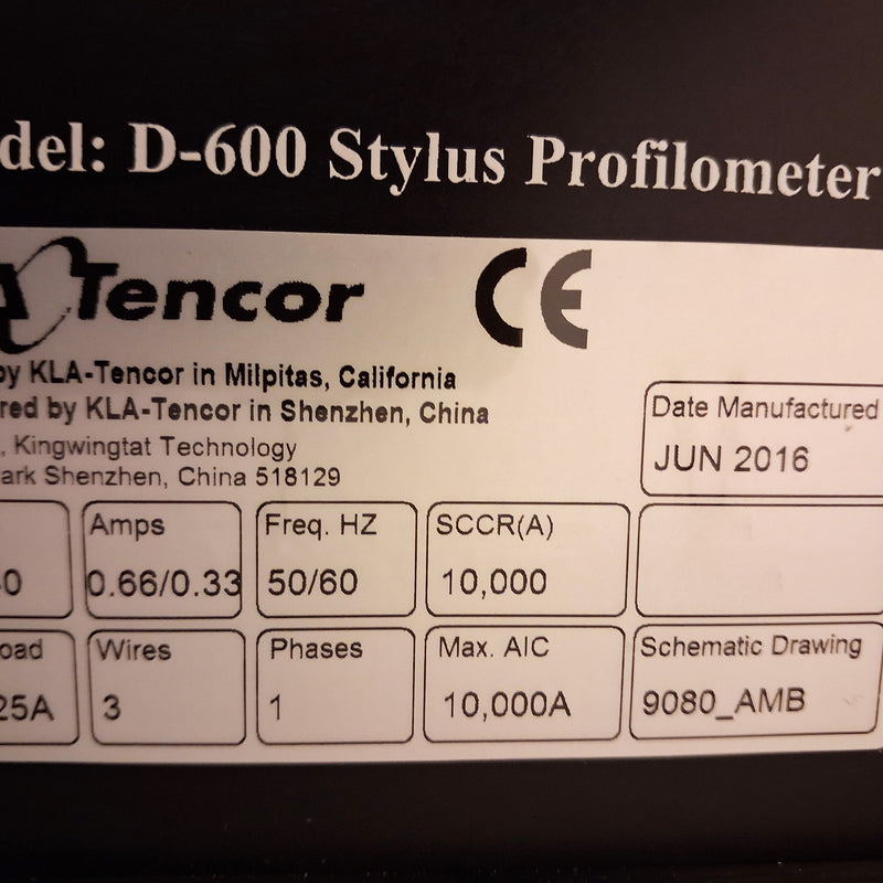 KLA Alpha Step D 600 Stylus Profiler