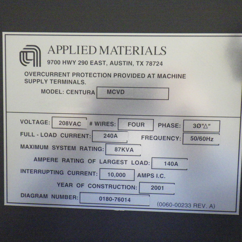 Applied Materials Centura Tectra Etcher