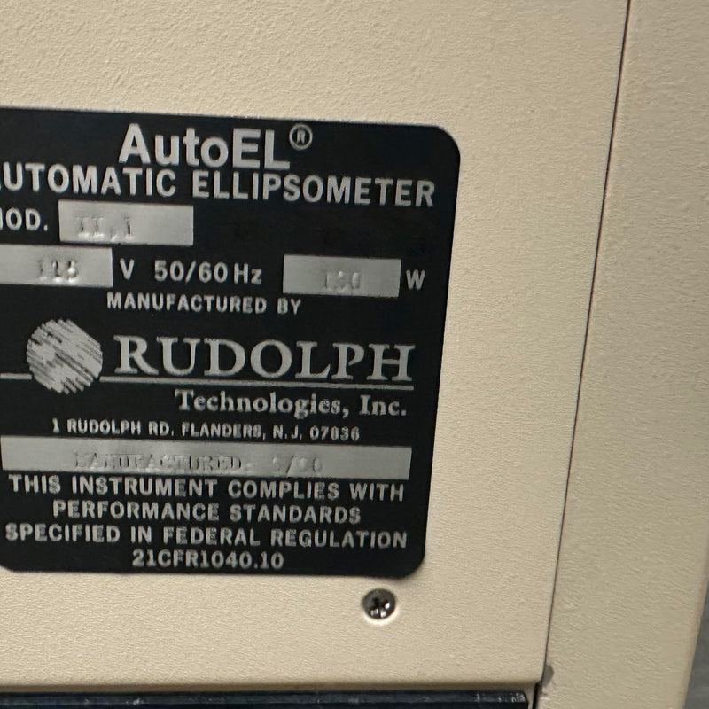 ONTO / Rudolph II Ellipsometer