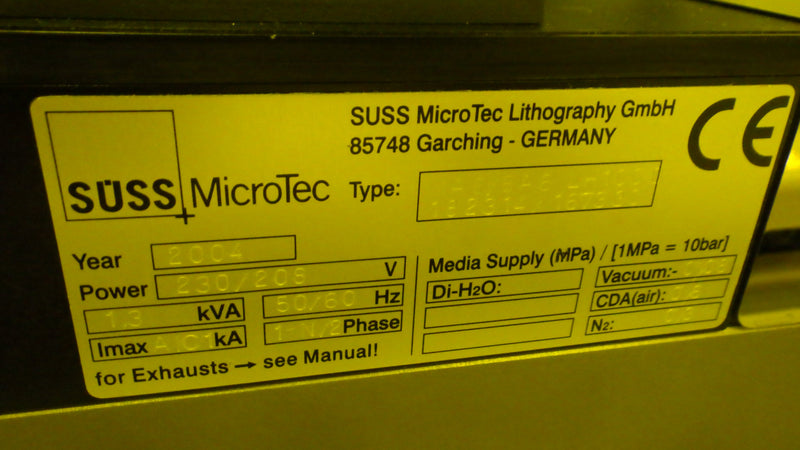 SUSS MA 6 TSA Aligner