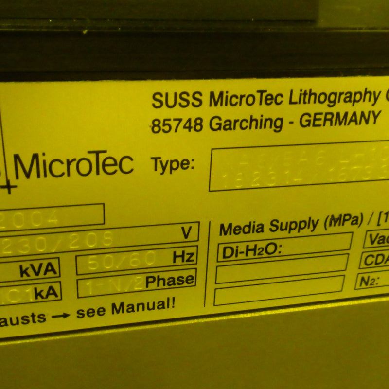 SUSS MA 6 TSA Aligner