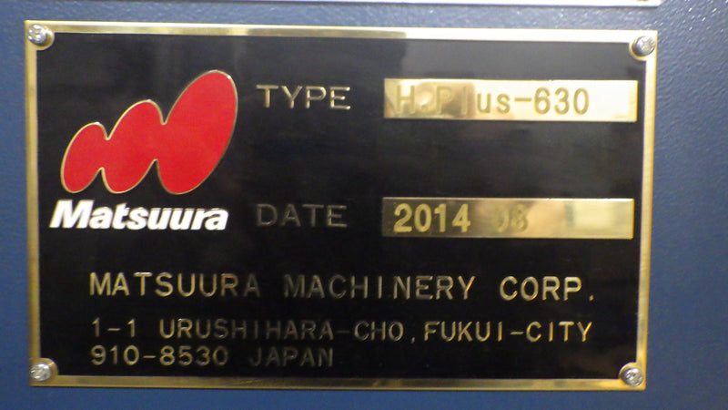 Matsuura H. Plus-630 Horizontal Machining Center