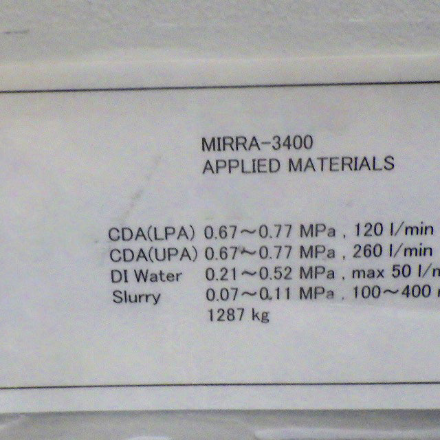 Applied Materials Mirra 3400 W CMP (Chemical Mechanical Polisher)