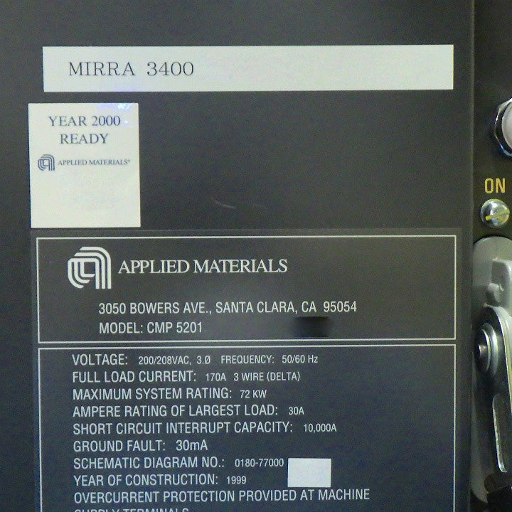 Applied Materials Mirra 3400 W CMP (Chemical Mechanical Polisher)