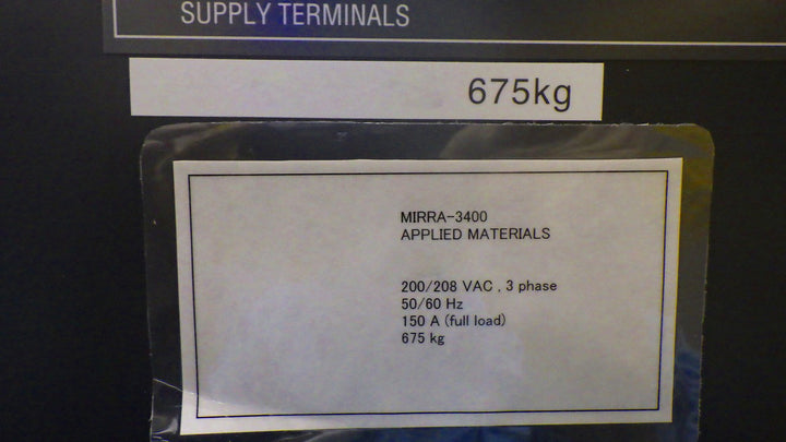 Applied Materials Mirra 3400 W CMP (Chemical Mechanical Polisher)