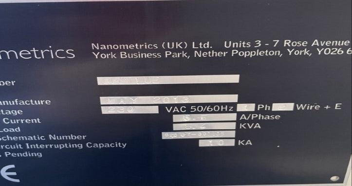 ONTO / Nanometrics RPMBlue