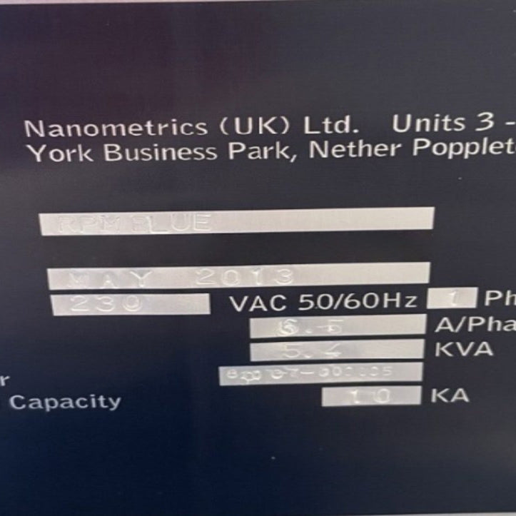 ONTO / Nanometrics RPMBlue