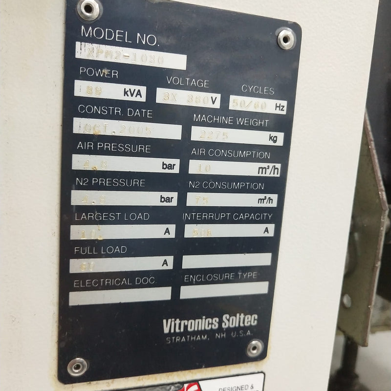Vitronics Soltec XPM 2 Reflow