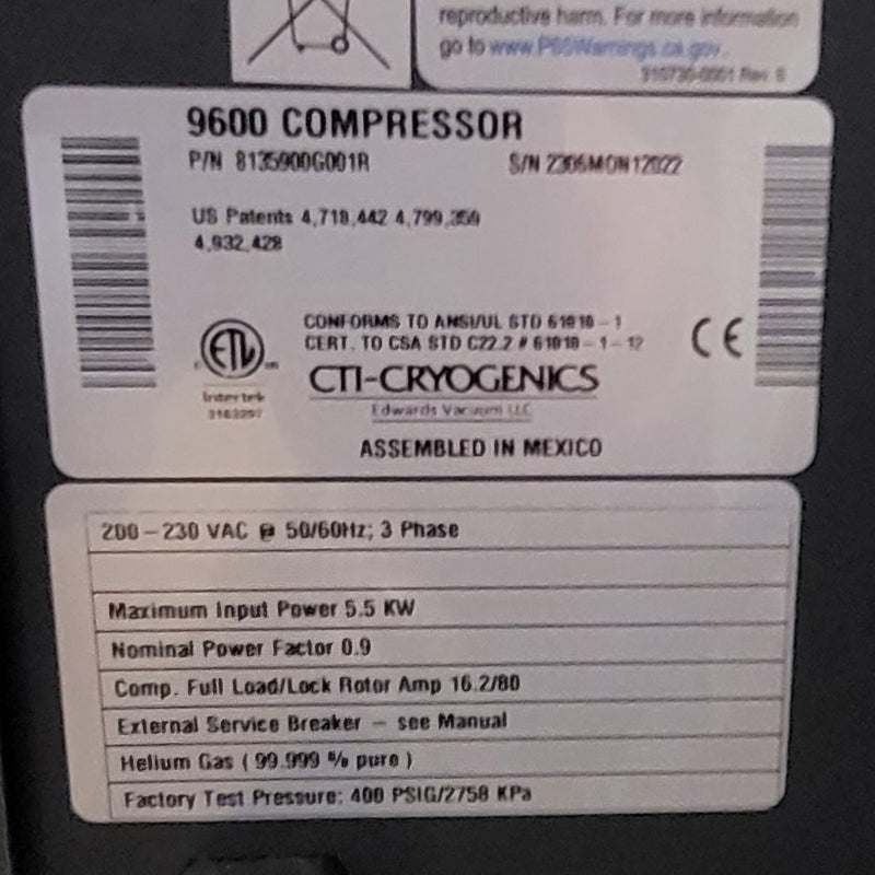 CTI 9600 Compressor