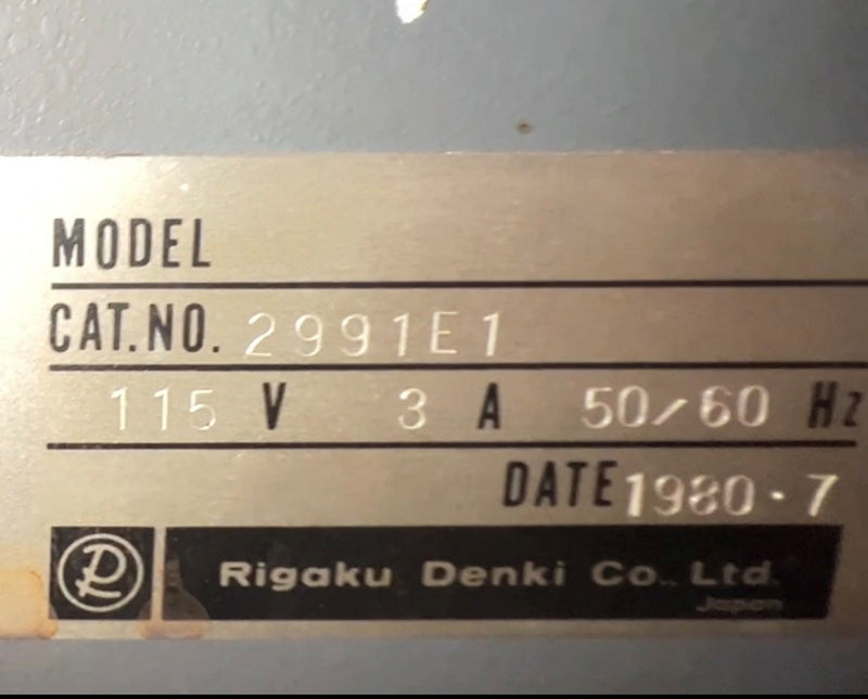 Rigaku 2991 E 1 X-ray System