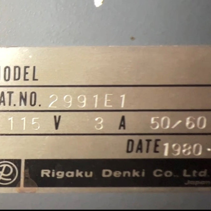 Rigaku 2991 E 1 X-ray System