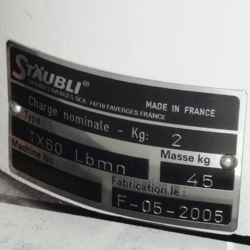 Staubli TX 60 LBmn Robot Arm