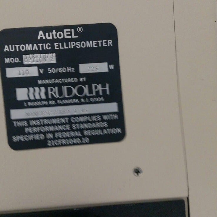 ONTO / Rudolph AutoEL Automatic Ellipsometer