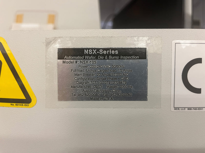 ONTO / Rudolph / August NSX 105 Inspection System