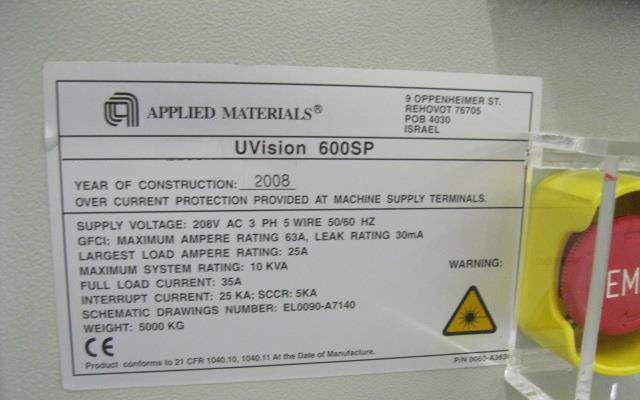 Applied Materials UVision 600 SP Inspection System