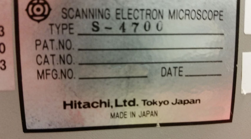 Hitachi S 4700 FE-SEM (Field Emission Scanning Electron Microscope)