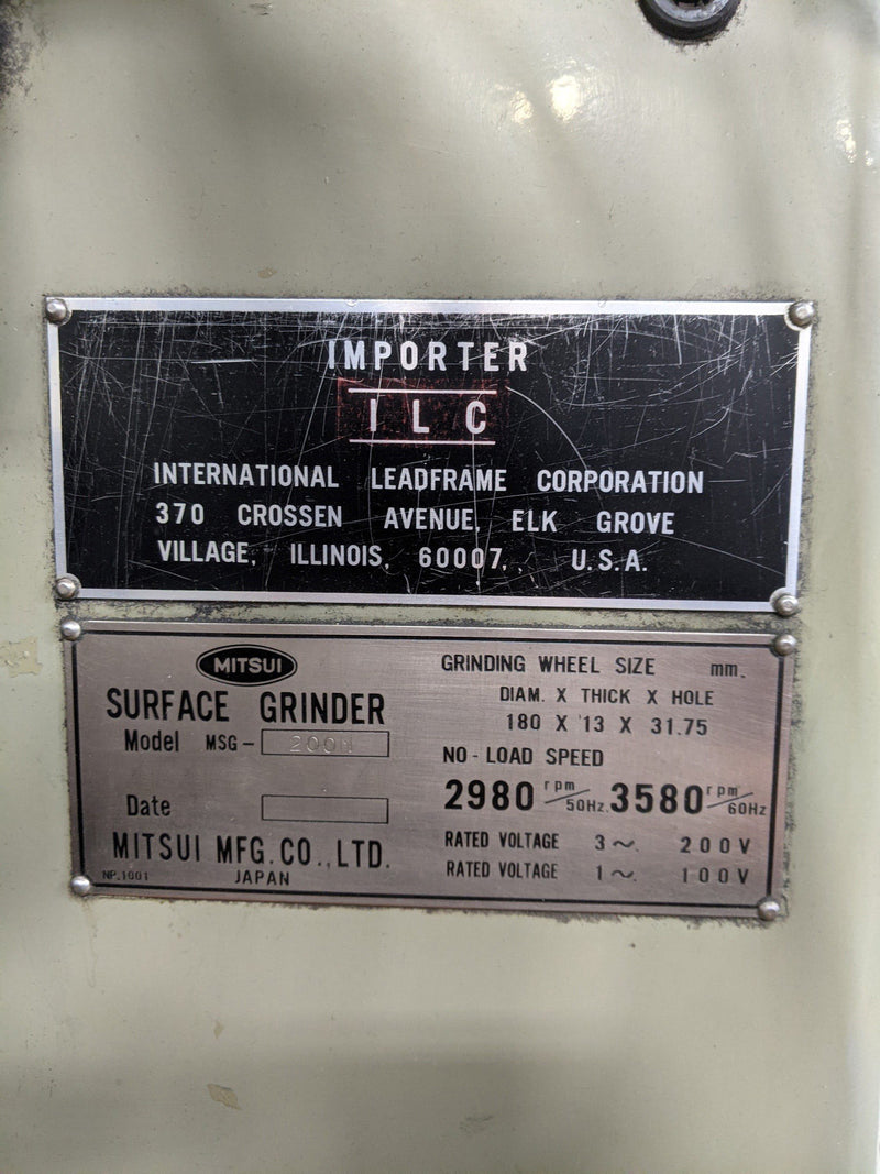 Mitsui 200 M Surface Grinder