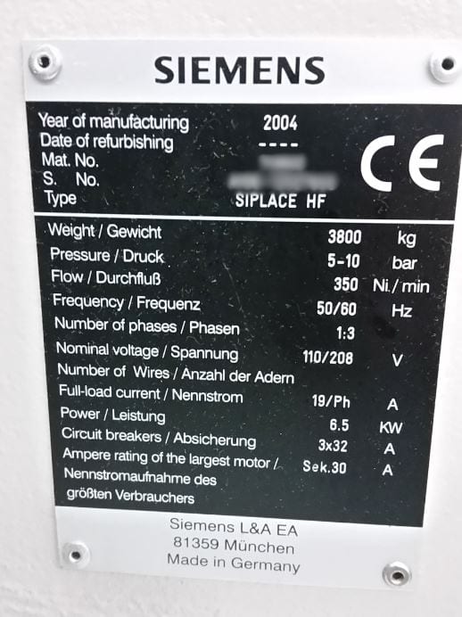 Siemens Siplace HF