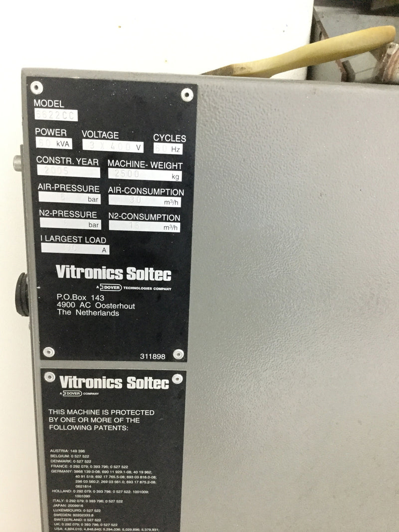 Vitronics Soltec Delta Wave 6622 CC Wave Soldering