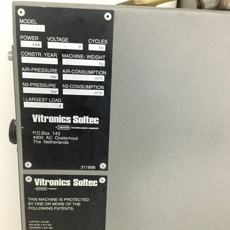 Vitronics Soltec Delta Wave 6622 CC Wave Soldering