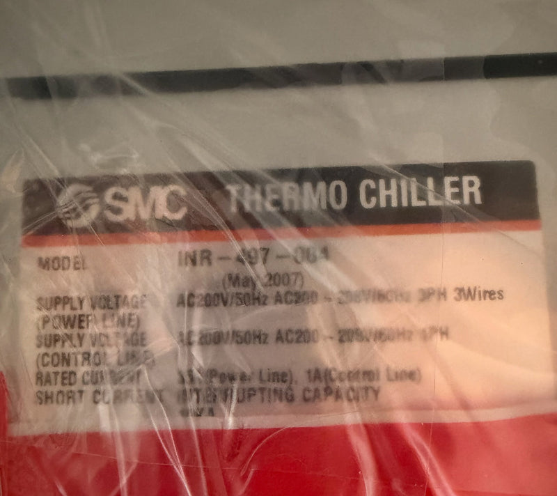 SMC INR 497 084 Chiller