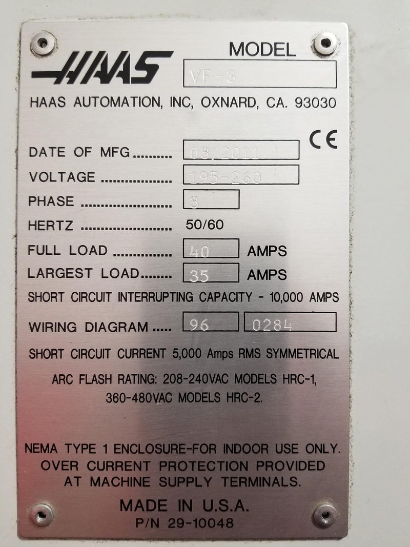 Haas VF 3 Vertical CNC