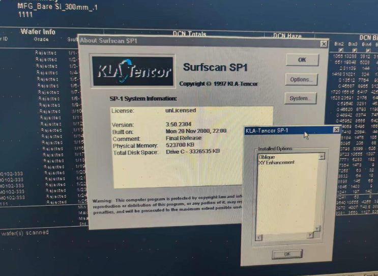KLA Surfscan SP 1 TBI Particle Defect System