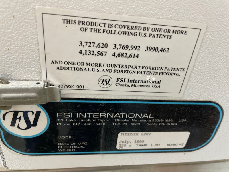 FSI Phoenix SRD (Spin Rinse Dryer)