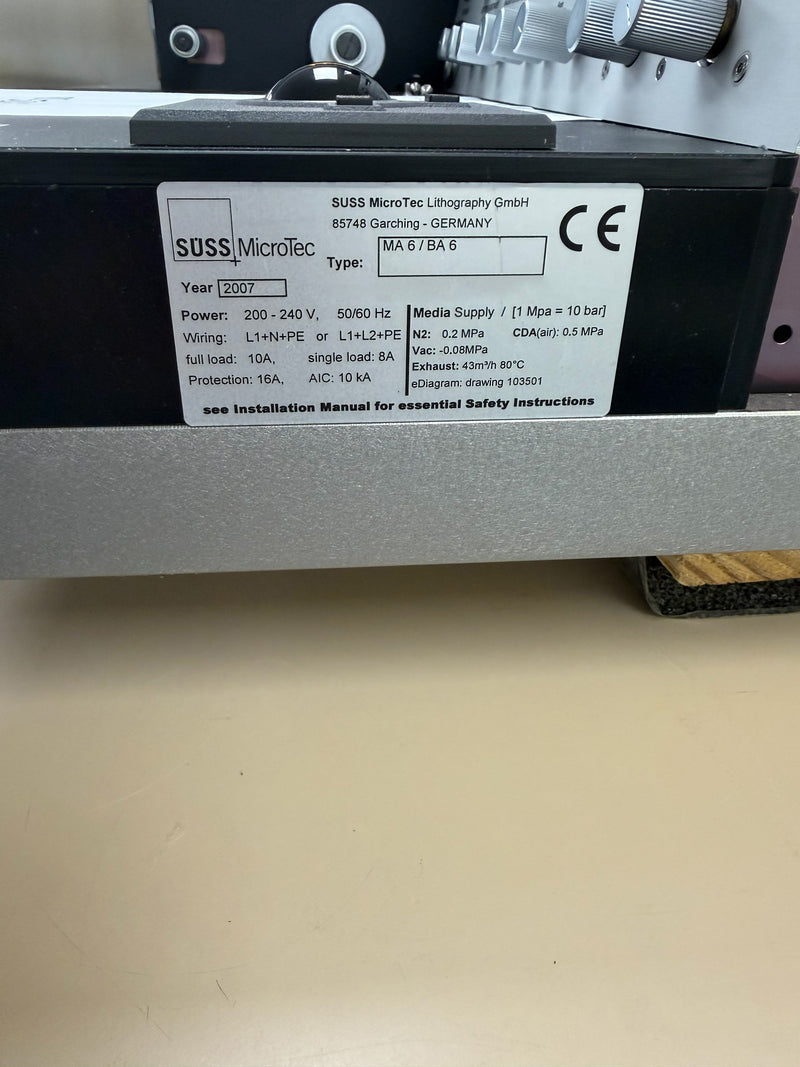 SUSS MA 6 / BA 6 Mask Aligner