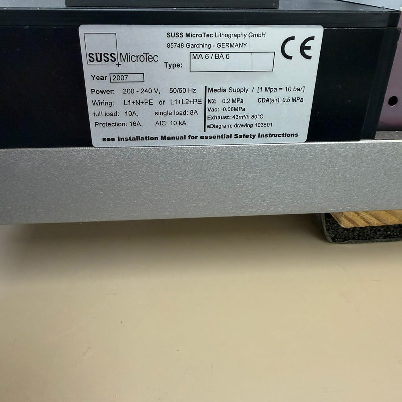 SUSS MA 6 / BA 6 Mask Aligner