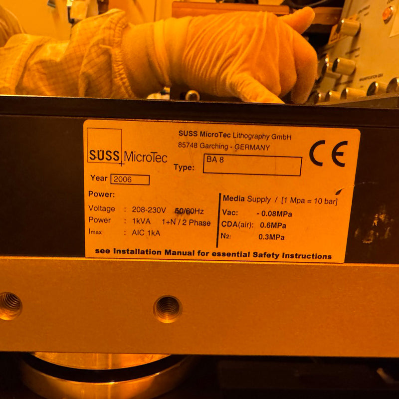 SUSS BA 8 Contact Aligner