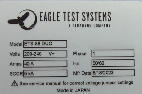 Teradyne / Eagle ETS 88 Duo Tester