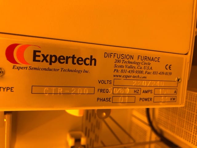 Expertech CTR 200 Oxidation Furnace