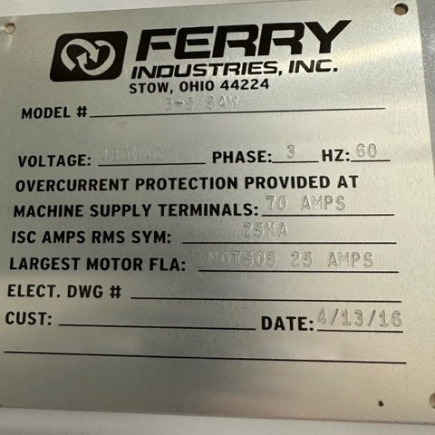 Femco B 5 T Heavy Duty Traveling Head Band Saw