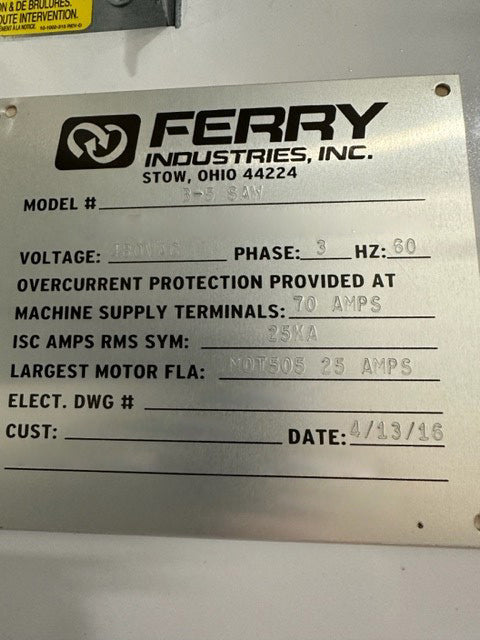 Femco B 5 T Heavy Duty Traveling Head Band Saw