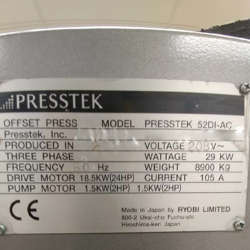 Presstek 52 DI AC Printer