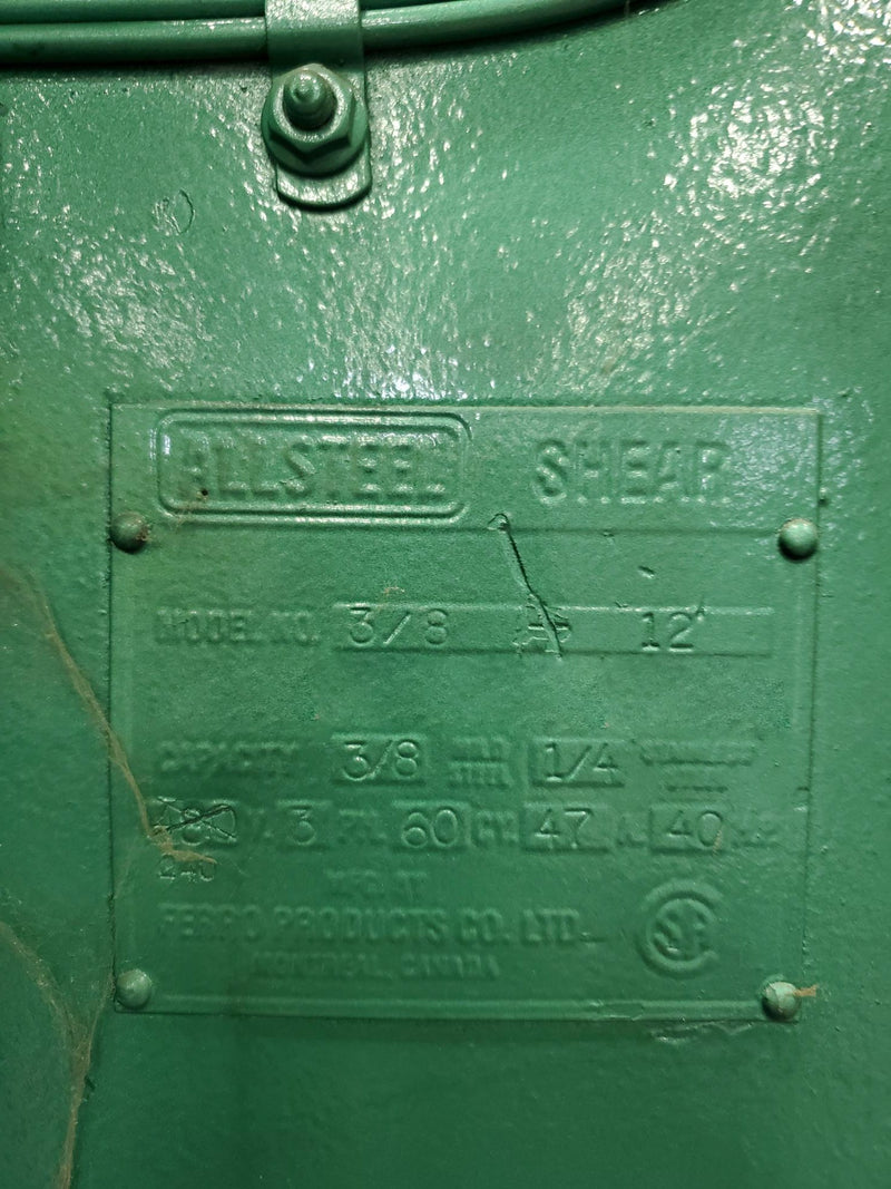 Allsteel 3/8 12 Shear