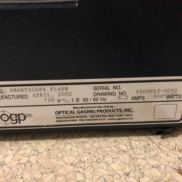 OGP (Optical Gaging Products) Smartscope Flash Video Measurement System