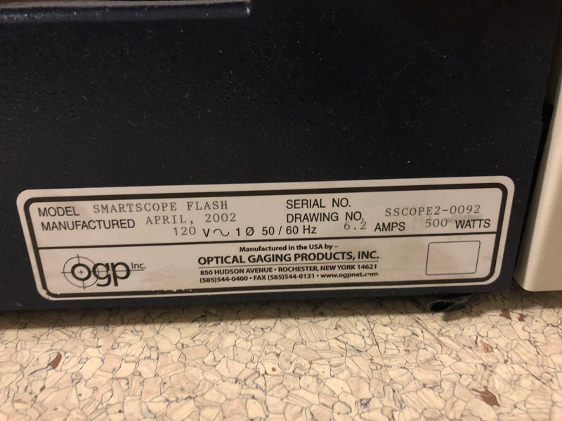 OGP (Optical Gaging Products) Smartscope Flash Video Measurement System