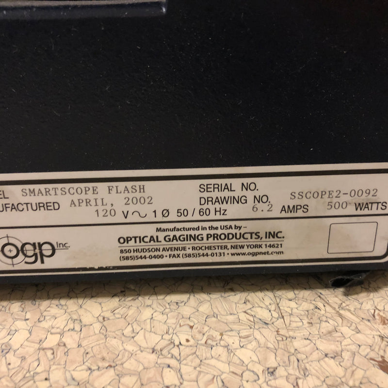 OGP (Optical Gaging Products) Smartscope Flash Video Measurement System