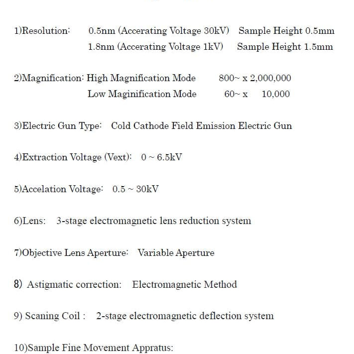 Hitachi 5200 FE-SEM (Field Emission Scanning Electron Microscope)
