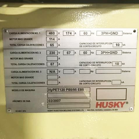 Husky HyPet 120 Injection Molding Machine