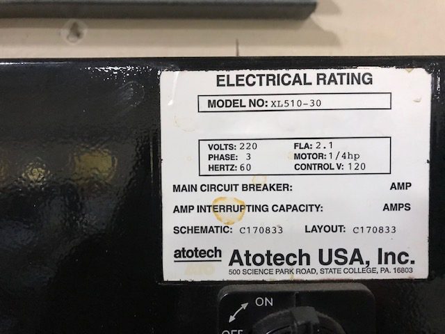 Atotech XL 510-30 / XL 230-30 Stripper Line
