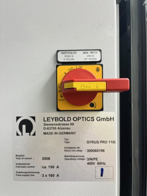 Leybold Syrus Pro 1110 Box Coater