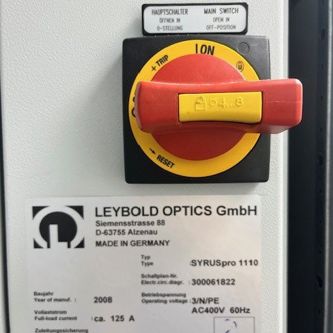 Leybold Syrus Pro 1110 Box Coater