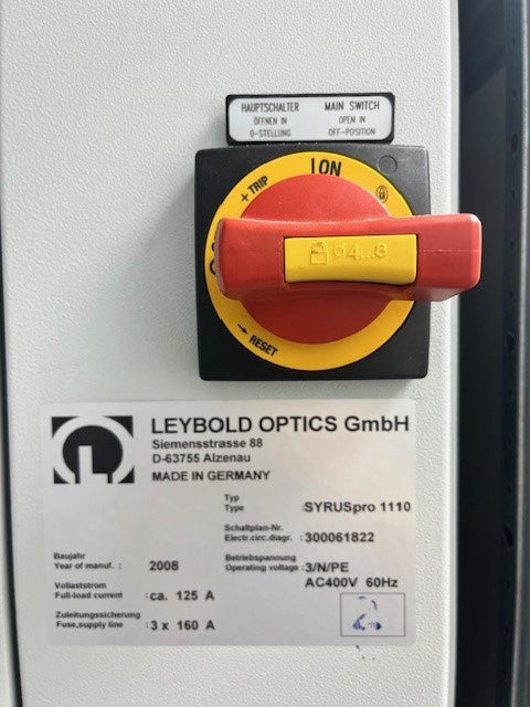 Leybold Syrus Pro 1110 Box Coater