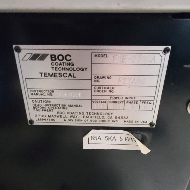 Ferrotec / Temescal FCE 2700 B Evaporator