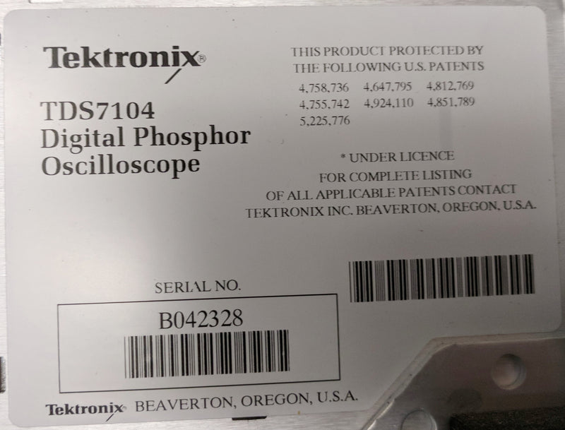 Tektronix TDS 7104 Digital Phosphor Oscilloscope