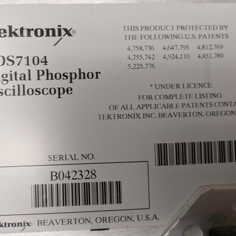 Tektronix TDS 7104 Digital Phosphor Oscilloscope