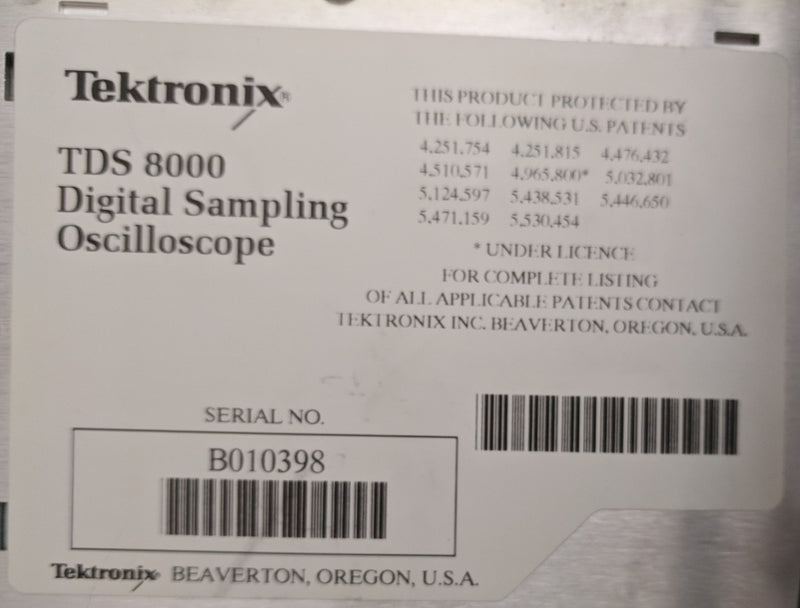 Tektronix TDS 8000 Digital Sampling Oscilloscope